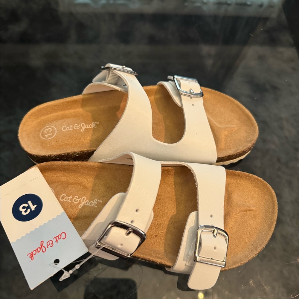Cat & Jack White Sandal Sz 13